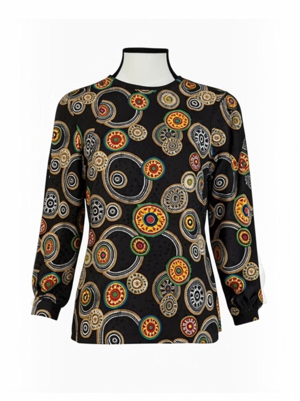 Martinique Long Sleeves Multi Colored Blouse - Polyester